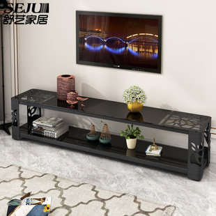 简约现代电视柜茶几组合铁艺钢化玻璃影视柜客厅创意个性风格