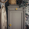 美欧式新中式复古玫瑰花纯铜拉手，抽屉橱柜衣柜柜门门把手单孔黄铜