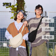 森马包包女2025新款帆布包日系百搭饺子包运动小包斜挎包休闲女包