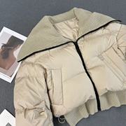 女外套2023冬季韩版收腰显瘦加厚两用大翻领，保暖羽绒服外套22261