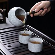 月白汝窑功夫茶具套组家用可养开片泡茶O器防烫侧把壶陶瓷茶