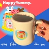 happyyummy原创设计《HBD》可爱生日礼物收腰杯陶瓷马克杯咖啡杯