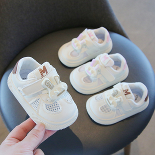 儿童运动鞋婴儿宝宝软底学步鞋子夏季女童透气网鞋男童小白鞋板鞋