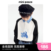 minipeace太平鸟童装男童，长袖t恤儿童，上衣内搭春装polo衫潮酷