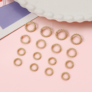 14k保色麻花包珠圈包珠环(包珠环)套珠diy手工，制作串珠手链装饰品材料配件
