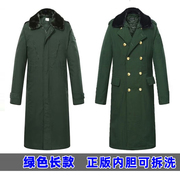 (八成新)际华二手常服，大衣男正版军绿色防寒保暖棉服旧的冬棉大衣
