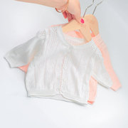 婴儿针织开衫春装儿童纯棉上衣，2024夏空调(夏空调)衫女童宝宝毛衣外套童装