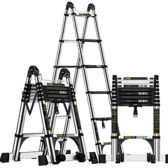 直供多功能工程升降直梯便携折叠人字梯家用梯子不锈钢伸缩楼