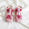 莲花府邸23夏季松糕厚底鞋，粉色甜美凉鞋，时尚百搭气质凉鞋女鞋