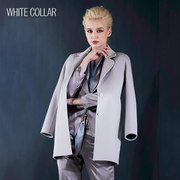 白领女装20米灰羊毛双面，西服领两粒扣大外衣ol-lovm20-910