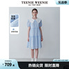 teenieweenie小熊2024夏装少女，感高腰连衣裙温柔娃娃领裙子女