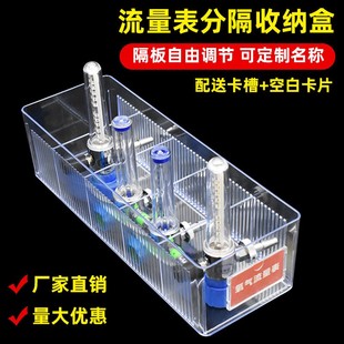 氧气流表透明收纳盒标识分类整理收纳筐湿化瓶输液盒摆药针剂盒