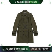 99新未使用香港直邮BURBERRY 女士军绿色风衣 3886931