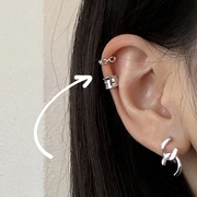 耳夹无耳洞女耳骨夹小众设计感高级耳钉复古耳环纯银耳饰