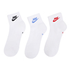 Nike耐克袜子男袜女袜中帮三双装中筒短袜透气跑步运动袜男士