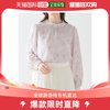日本直邮Honeys 女士高领印花衬衫 舒适防皱滑润材质 立体花卉图