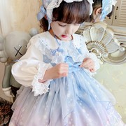2023秋西班牙宫廷lolita公主，裙周岁生日，礼服洛丽塔洋装女童连衣裙