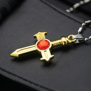 妖精的尾巴格雷，十字架纳兹公会标记项链，动漫周边饰品