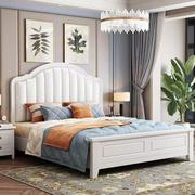 欧式实木床床架1.8米双人床现代简约1.5公主床美式软包主卧床