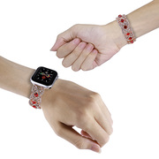 适用于苹果手表iwatch123456se7s8金属宝石壳applewatch保护套45男女40mm41潮换49花表带
