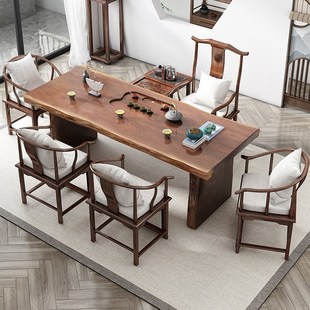 茶台实木大板茶桌椅组合新中式客厅家用小型现代禅意茶具套装一体