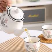 陶瓷茶壶办公室家用套装水壶小清新过滤壶酒店餐厅用茶壶茶杯