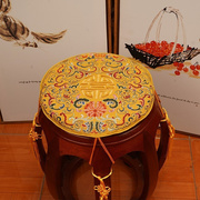 中式红木鼓凳四季通用圆形古筝凳，海绵坐垫方形凳子防滑垫子套罩