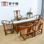 红木家具全鸡翅木茶桌椅组合仿古中式客厅功夫，茶台实木茶几茶艺桌