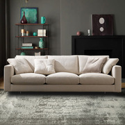现代简约拆洗布艺沙发小户型北欧三人位直排羽绒乳胶客厅沙发