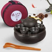 紫砂陶瓷旅行茶具套装便携功夫茶具茶盘茶海西施茶壶茶杯