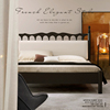 美式实木床软包黑色，温莎床1.5m1.8m双人床，现代简约复古法式床主卧