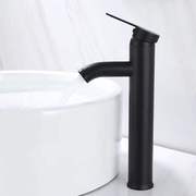 不锈钢烤漆水龙头欧式黑色台上盆水龙头卫生间浴室柜洗脸盆水龙头