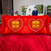 精准印花十字绣抱枕情侣结婚喜庆1.8双人长枕，卧室床上刺绣自己绣