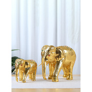 大象摆件实木雕刻招财，吸水象泰式酒柜，办公室客厅乔迁装饰摆设