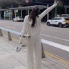 18-29742023韩剧穿搭针织套装女春秋，独特超好看白色上衣两件套