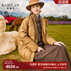 卡米兰白鹅绒(白鹅绒，)羽绒服女2022冬季中长款绵羊皮，拼接鹅绒服外套