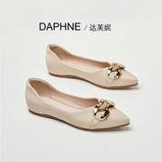 Daphne达芙妮 女神~仙女风配裙子平底鞋软底尖头浅口单鞋女鞋