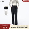 lily2023冬女装都市通勤时尚，干练垂感高腰，显瘦直筒休闲西装裤