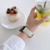 宽版菱格小香风皮质表带，适用applewatchs7s8苹果654手表带iwatch