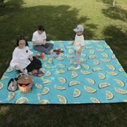 超大3米圆形加大厚户外野餐垫，防潮垫沙滩垫牛津布防水特大号地垫
