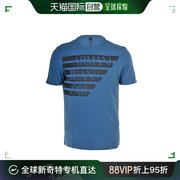 香港直邮emporioarmani阿玛尼男士t恤深蓝色，纯棉字母印花时尚