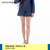 IIIVIVINIKO2024夏季“冈山蓝牛系列”时髦复古牛仔短裤子女