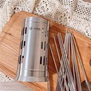 加厚18-10不锈钢筷笼筷子筒304大口餐具笼架筷架收纳筒沥水收纳筒