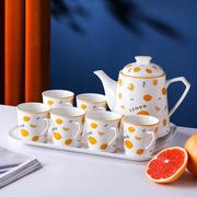 欧式茶具套装家用整套茶杯，陶瓷水具套装茶壶，大容量冷水壶水杯套装