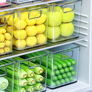 冰箱抽屉式食品级饮料筐水果，蔬菜收纳盒冷藏冷冻专用储物盒食品级