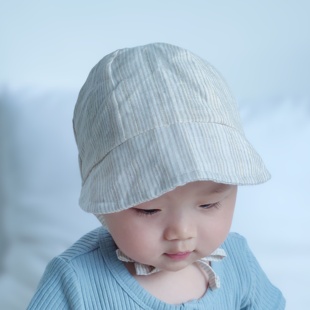 婴儿帽子儿童遮阳帽，秋薄款防紫外线男新生儿宝宝方海太阳帽棒球帽