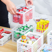 日本进口零食收纳筐收纳篮塑料置物篮收纳框零食筐杂物框子收纳盒