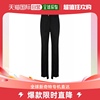 香港直邮givenchy女士，黑色带缎带的羊毛和马海毛长裤bw50qq13qb