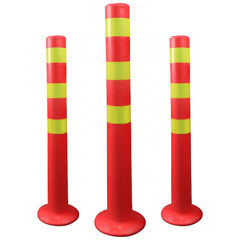 反光警示柱道口柱柔性交通塑料耐压隔离桩弹力路桩立柱防撞柱