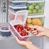 日本进口半翻盖水果保鲜盒冰箱，食物收纳盒厨房，五谷杂粮塑料密封盒